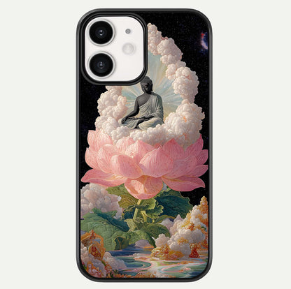 Lotus Divine Peace Glass Case For iPhone 12 Mini by Custom World