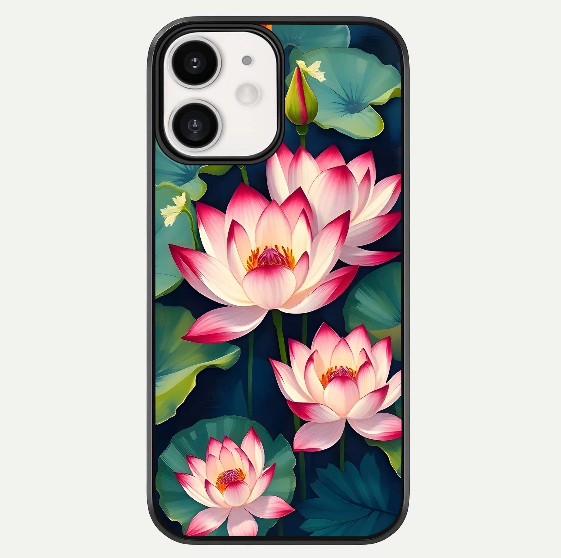 Lotus Dream Serenity Glass Case For iPhone 12 Mini by Custom World