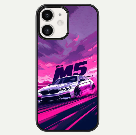 MS Neon Car Glass Case For iPhone 12 Mini by Custom World