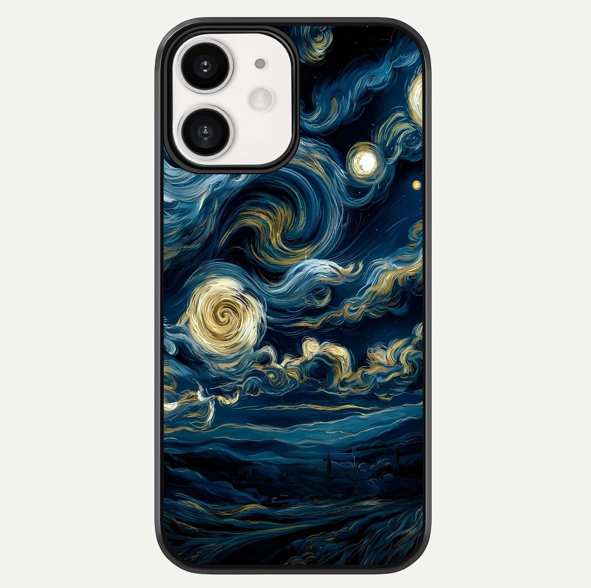Midnight Sky Whirl Glass Case For iPhone 12 Mini by Custom World