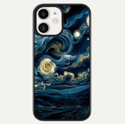Midnight Sky Whirl Glass Case For iPhone 12 Mini by Custom World