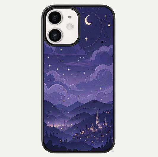 Minimal Night View Glass Case For iPhone 12 Mini by Custom World