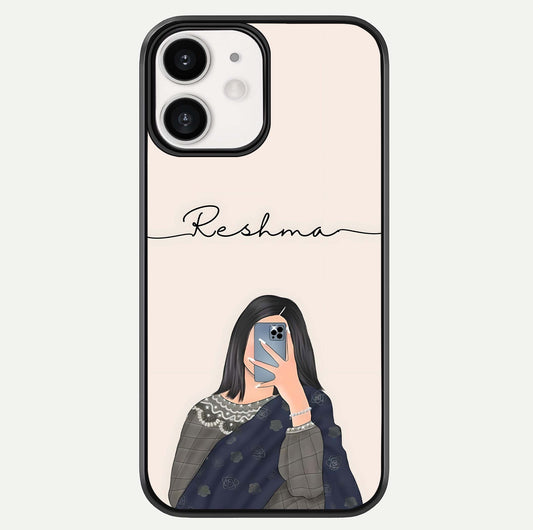 Mirror Mood Muse With Custom Name Glass Case For iPhone 12 Mini by Custom World