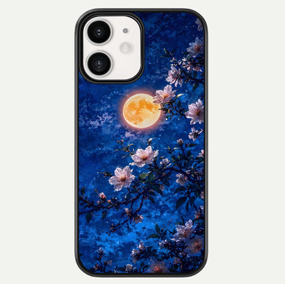 Moonlit Blossoms Night Glass Case For iPhone 12 Mini by Custom World
