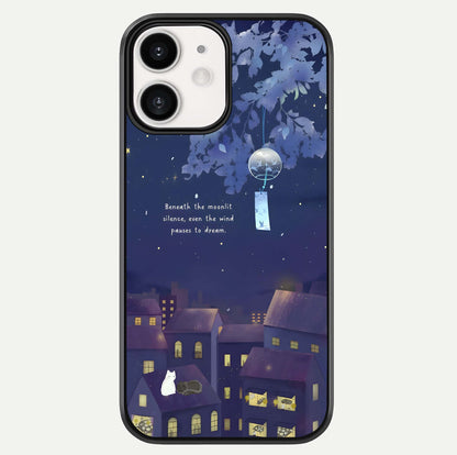 Moonlit Cat Silence Glass Case For iPhone 12 Mini by Custom World