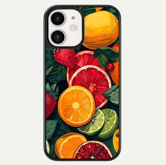 Multiple Fruits Glass Case For iPhone 12 Mini by Custom World