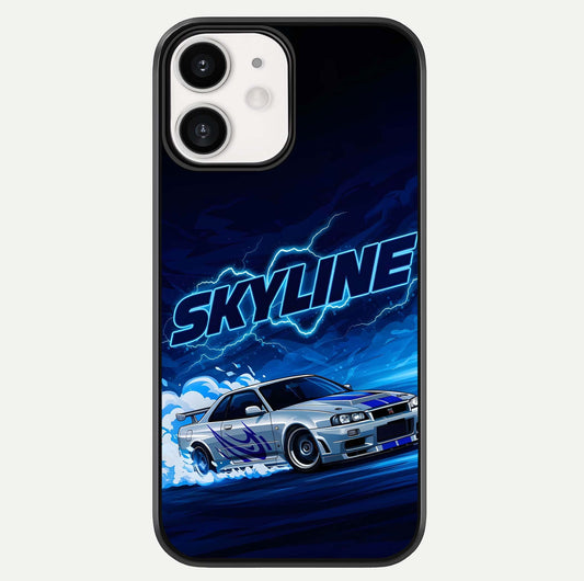 Neon Drift Beast Glass Case For iPhone 12 Mini by Custom World