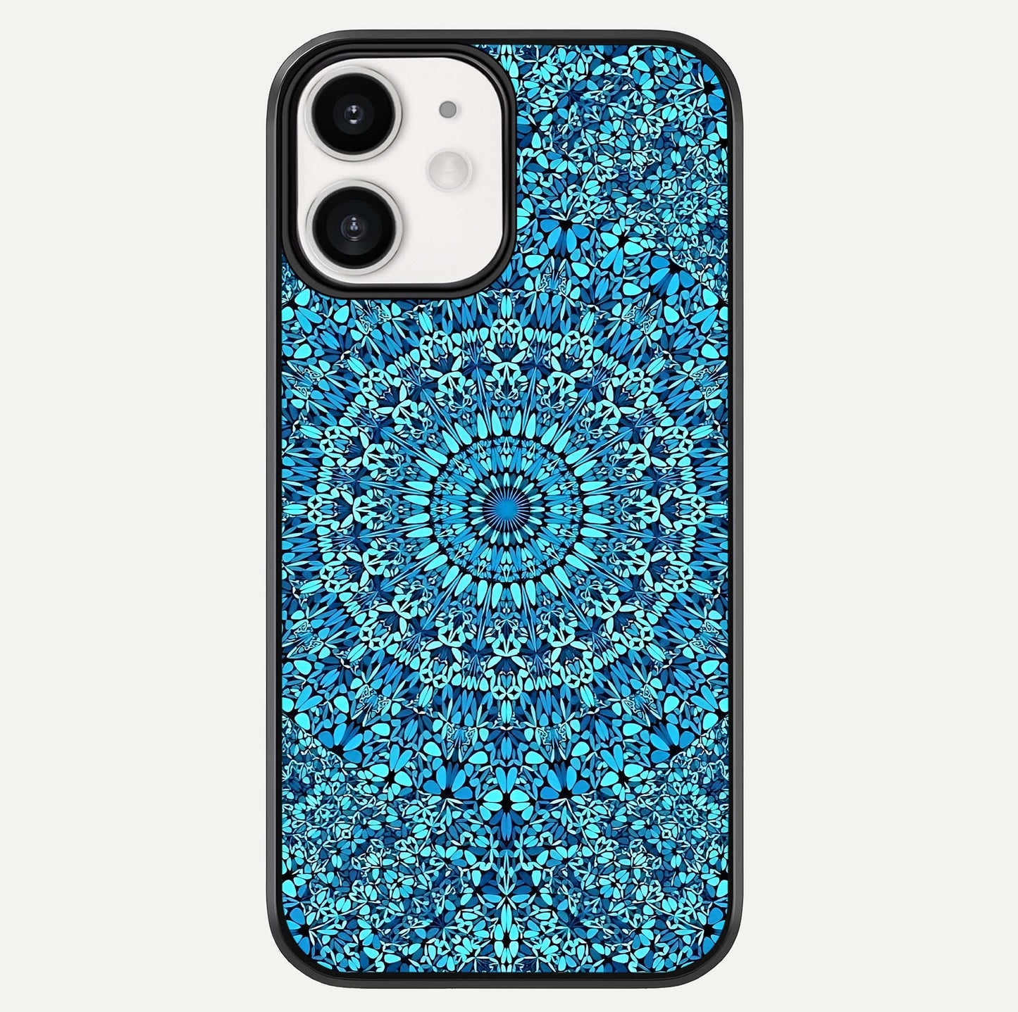 Ocean Bloom Mandala Glass Case For iPhone 12 Mini by Custom World