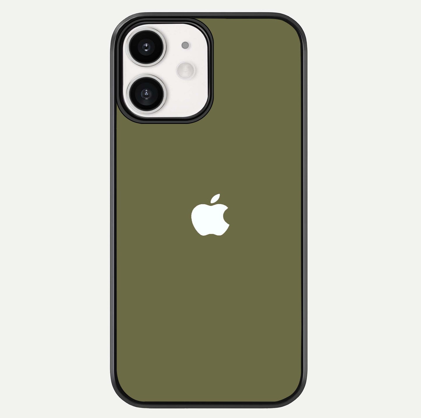 Olive Matte Essence Glass Case For iPhone 12 Mini by Custom World