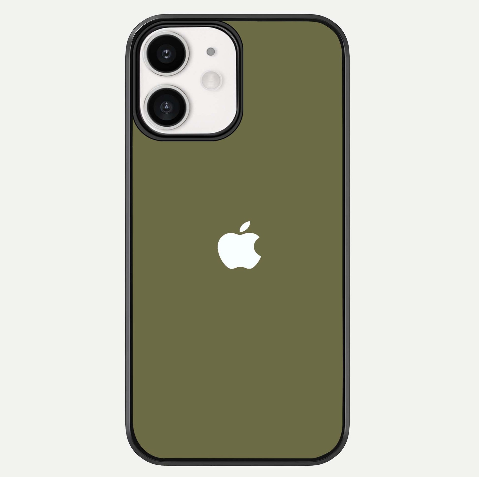 Olive Matte Essence Glass Case For iPhone 12 Mini by Custom World