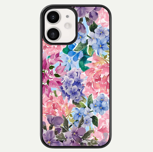 Pastel Floral Mix Glass Case For iPhone 12 Mini by Custom World
