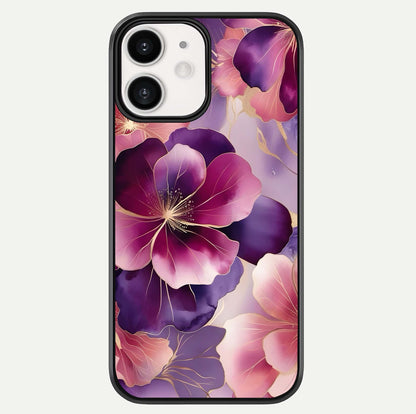 Pink Bouquet Florals Glass Case For iPhone 12 Mini by Custom World