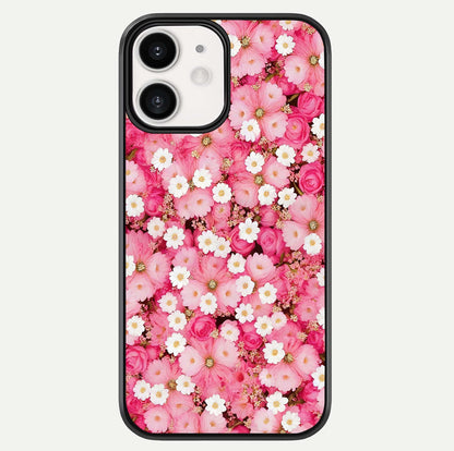 Pink Daisy Bliss Glass Case For iPhone 12 Mini by Custom World