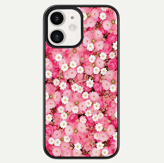 Pink Daisy Bliss Glass Case For iPhone 12 Mini by Custom World
