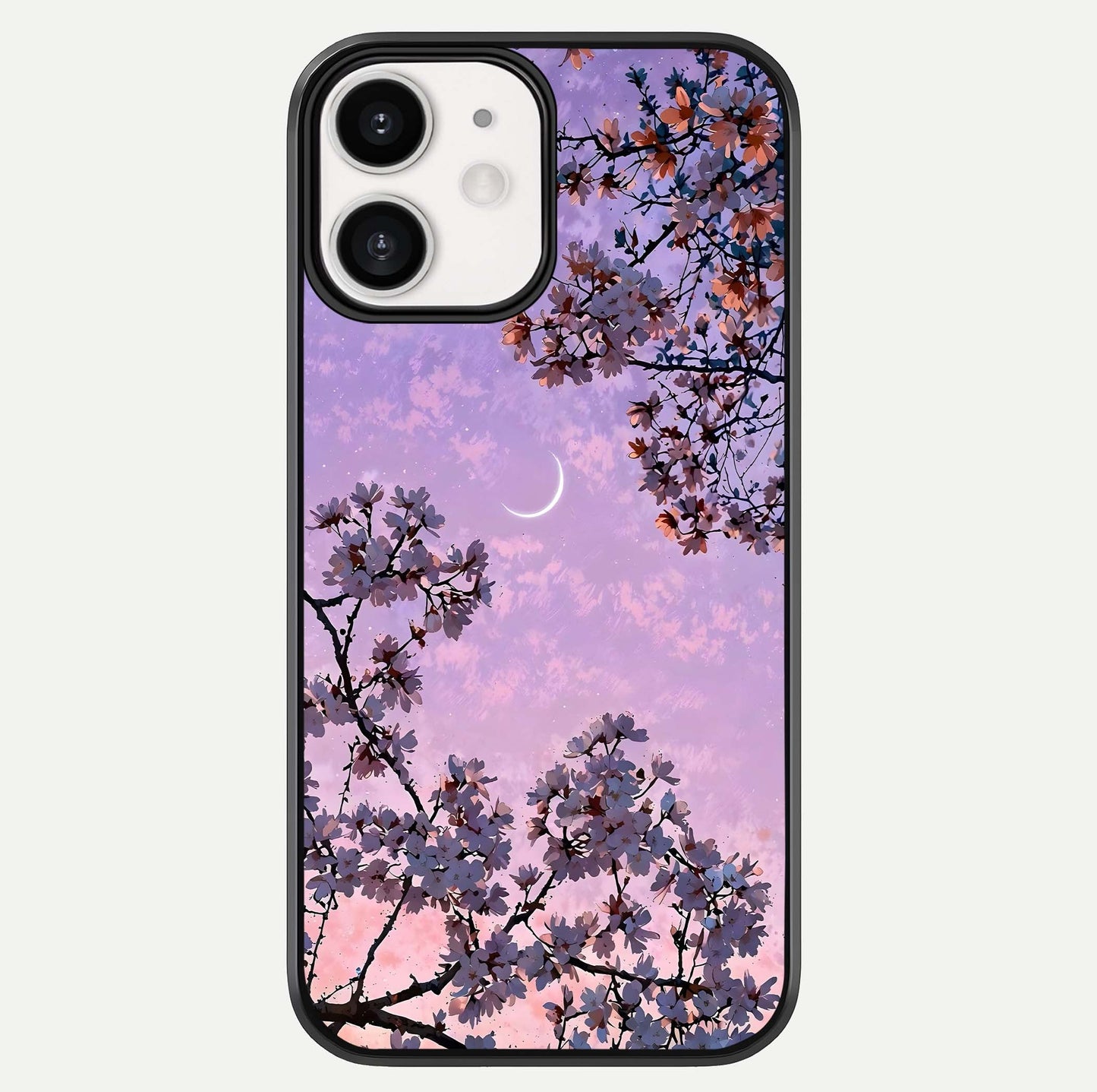 Purple Serenity Moon Glass Case For iPhone 12 Mini by Custom World