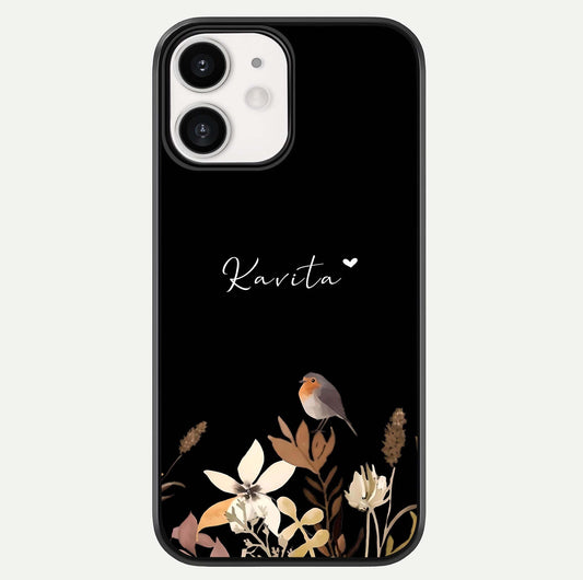 Quiet Garden Tune Custom Name Glass Case For iPhone 12 Mini by Custom World