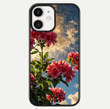Red Bloom Skies Glass Case For iPhone 12 Mini by Custom World