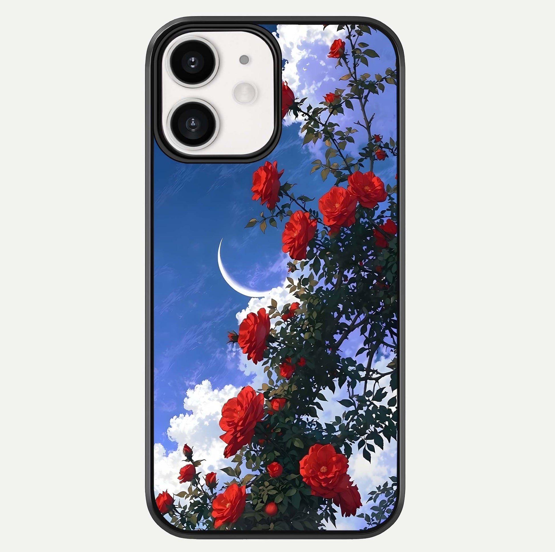 Rose Drift Flowers Glass Case For iPhone 12 Mini by Custom World