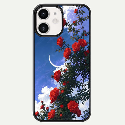 Rose Drift Flowers Glass Case For iPhone 12 Mini by Custom World