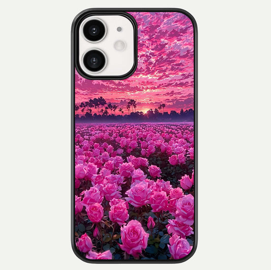 Rose Sunset Valley Glass Case For iPhone 12 Mini by Custom World