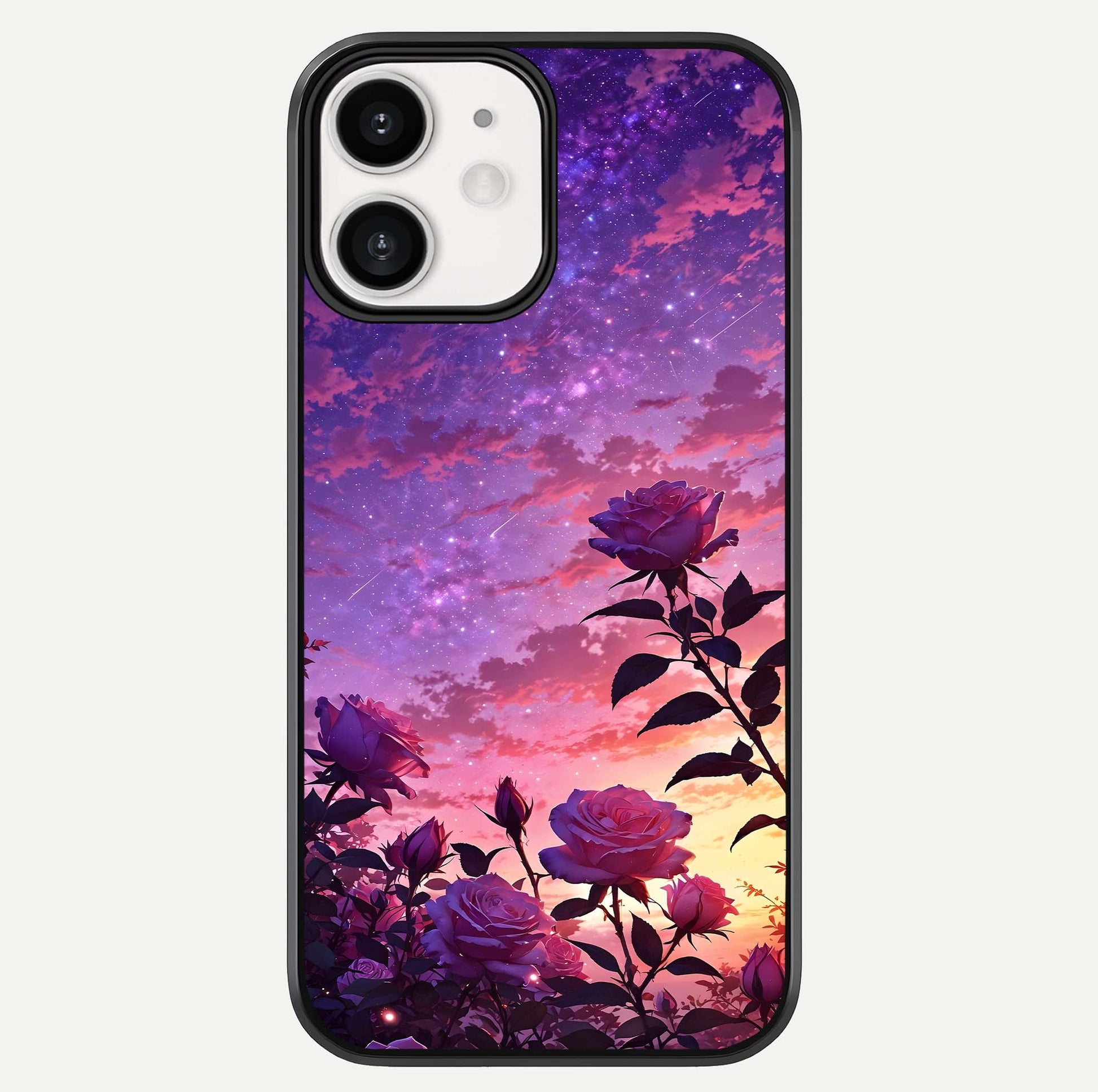 Starlit Rose Twilight Glass Case For iPhone 12 Mini by Custom World