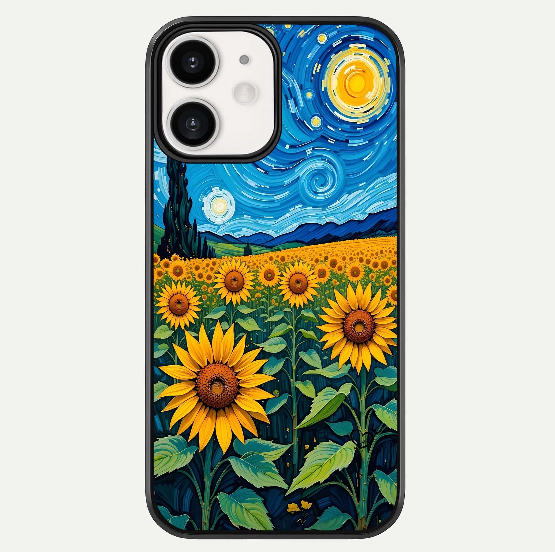 Starry Sunflower Dreams Glass Case For iPhone 12 Mini by Custom World
