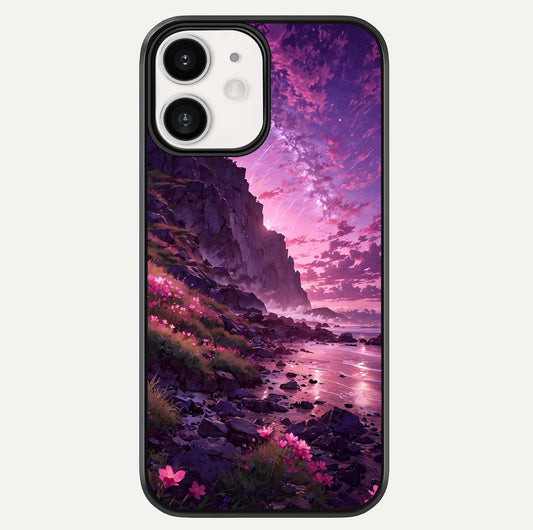 Twilight Blossom Coast Glass Case For iPhone 12 Mini by Custom World