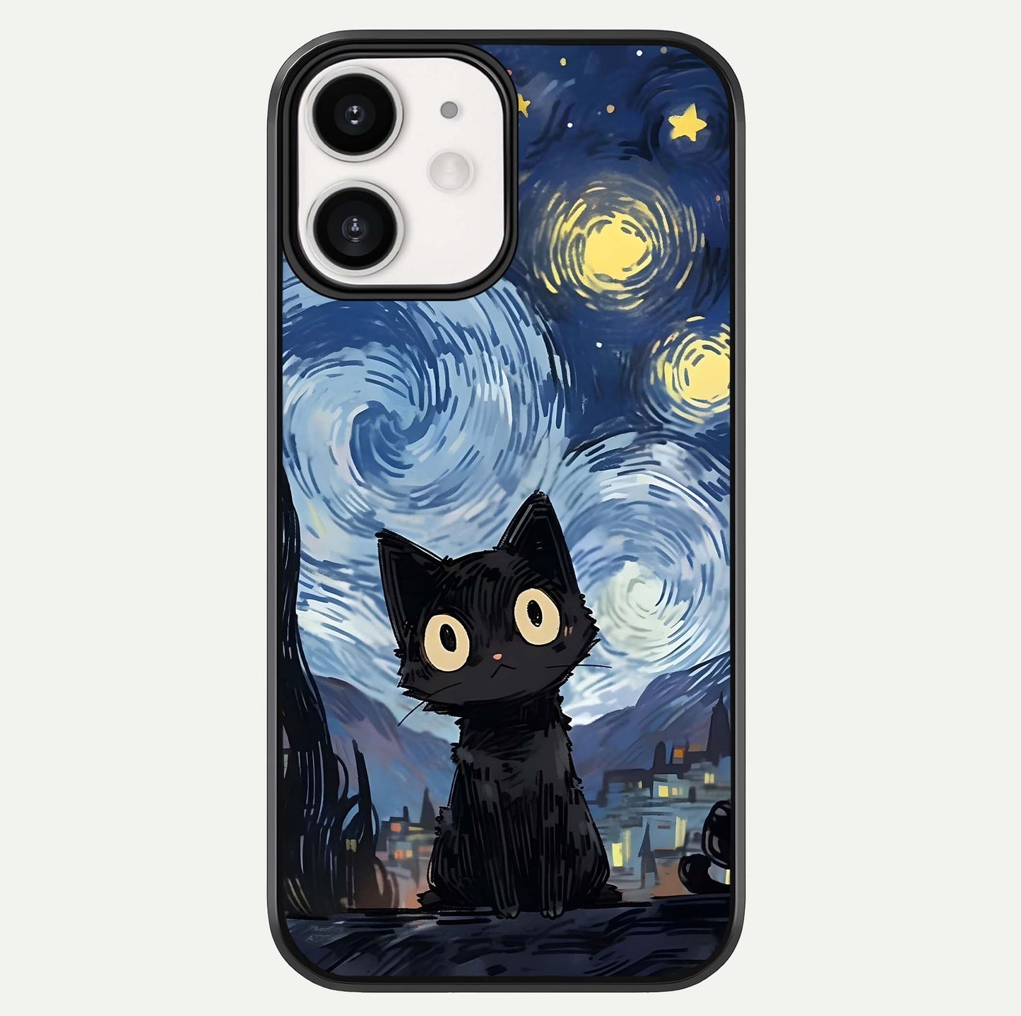 Van Gogh Cat Glass Case For iPhone 12 Mini by Custom World