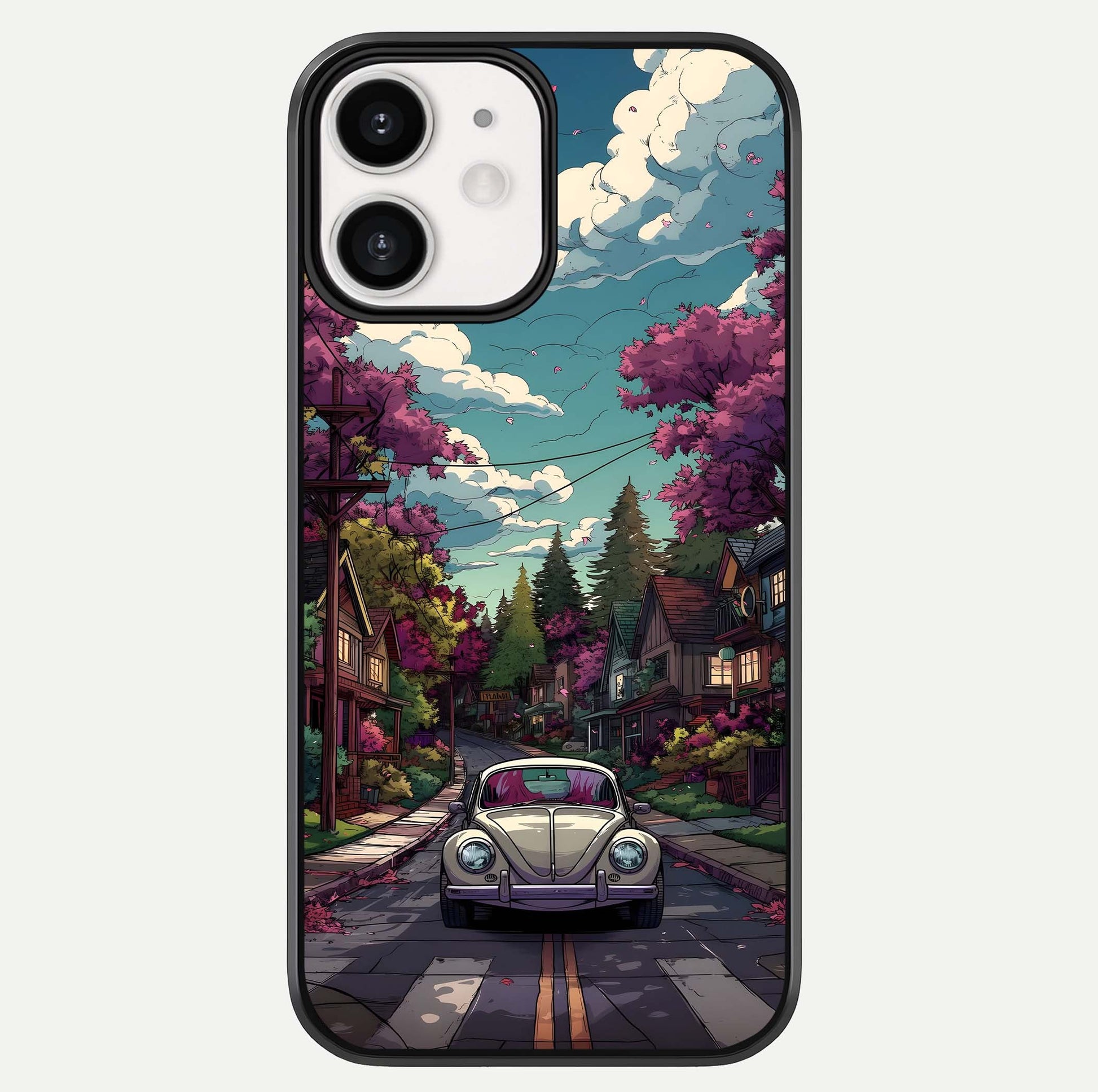 Vintage Street Drive Glass Case For iPhone 12 Mini by Custom World