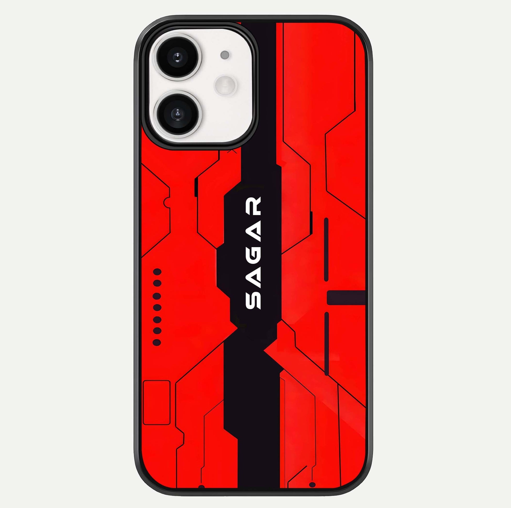 Voltage Rise CYBERPUNK Custom Name Glass Case For iPhone 12 Mini by Custom World