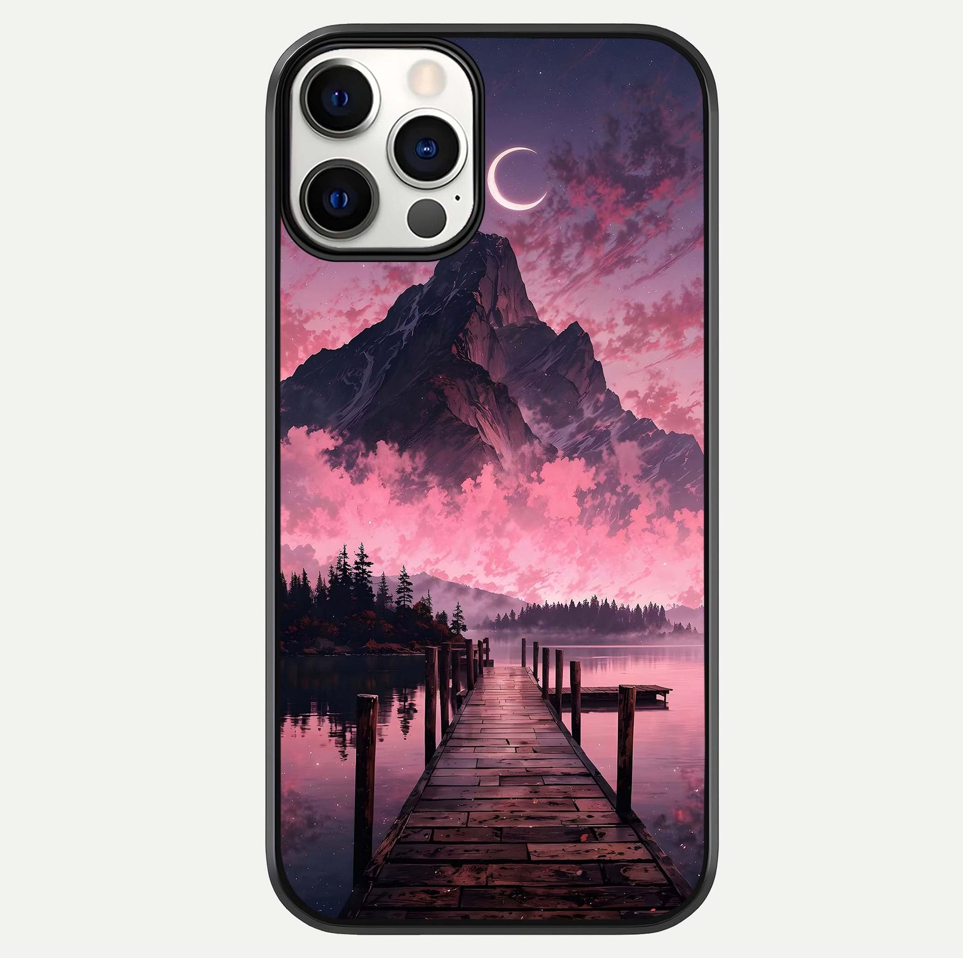 Beautiful Mountain View Glass Case For iPhone 12 Pro by Custom World