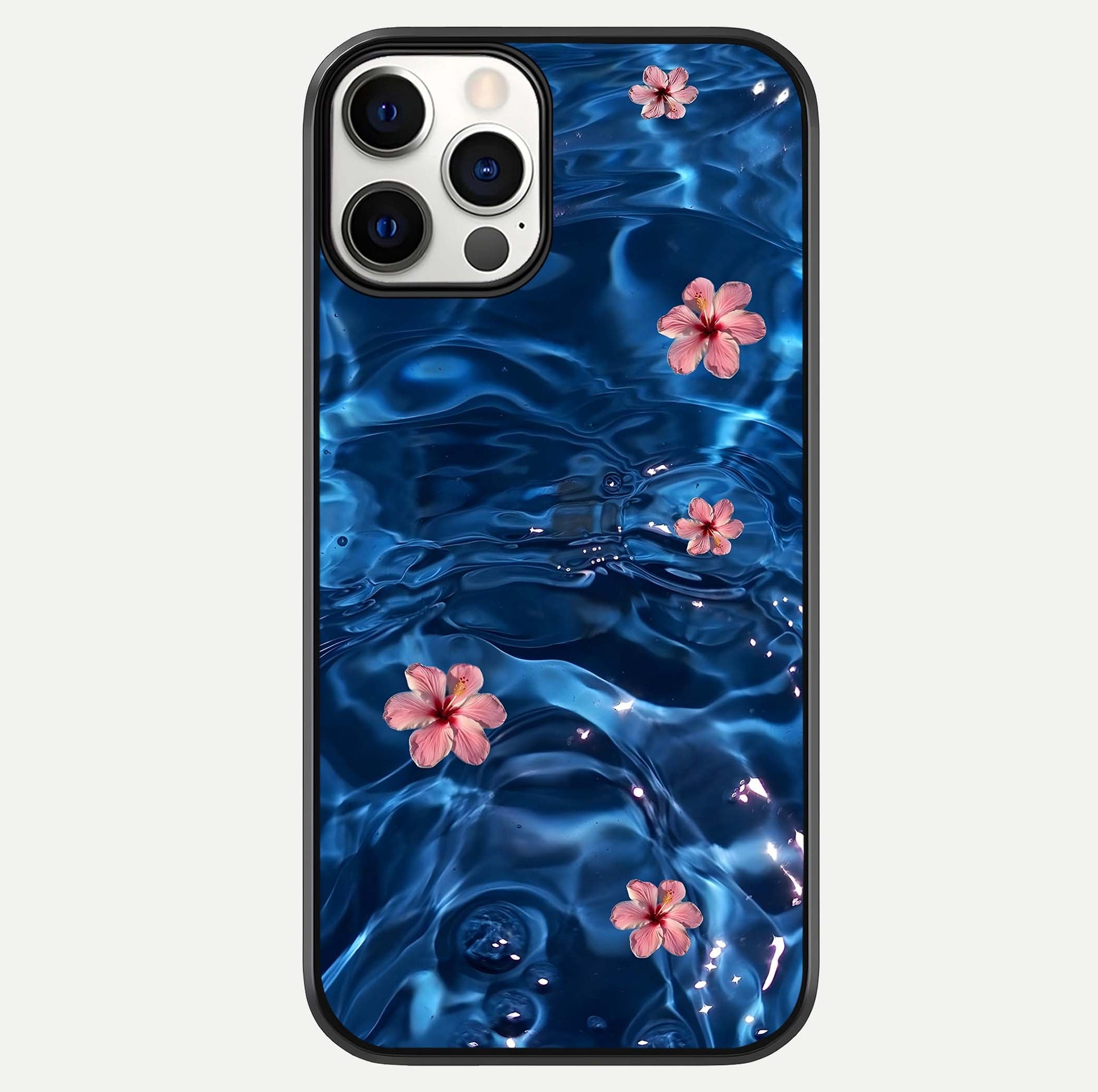 Blooming Water Drift Glass Case For iPhone 12 Pro by Custom World
