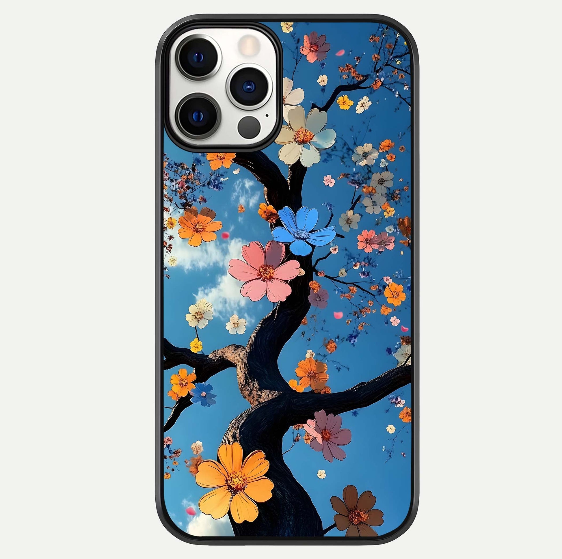Blossom Dream Sky Glass Case For iPhone 12 Pro by Custom World