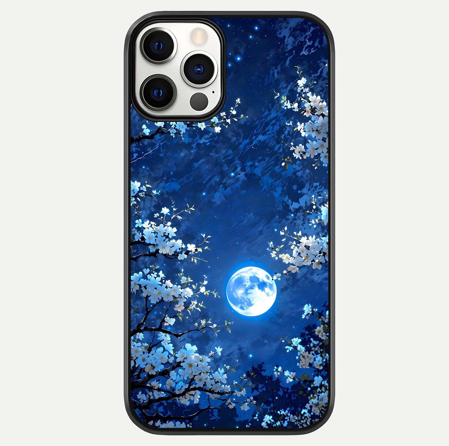 Blossom Moonlight Sky Glass Case For iPhone 12 Pro by Custom World