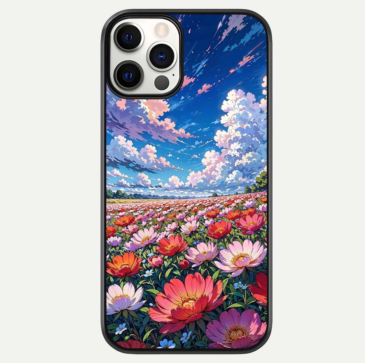 Blossom Sky Field Glass Case For iPhone 12 Pro by Custom World