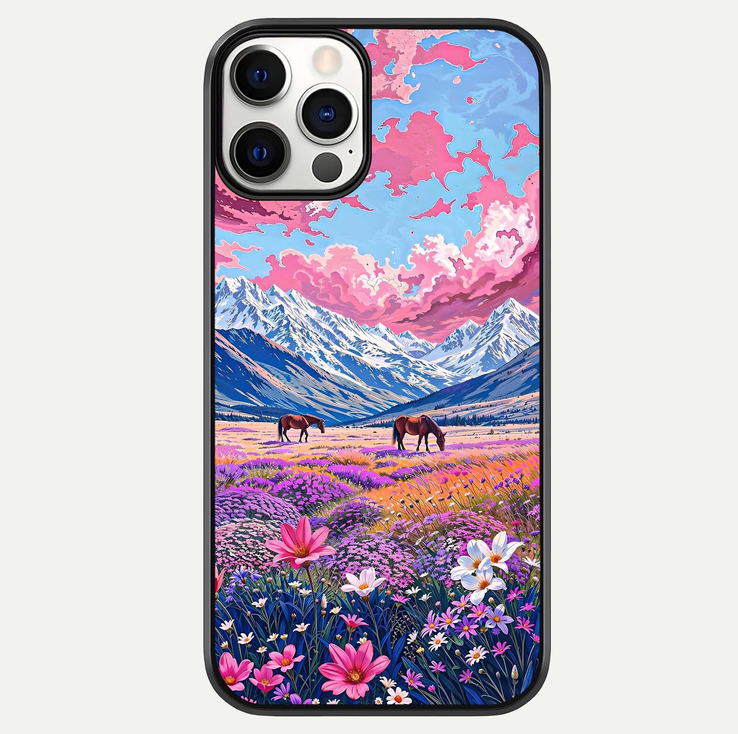 Blossom Valley Dream Glass Case For iPhone 12 Pro by Custom World