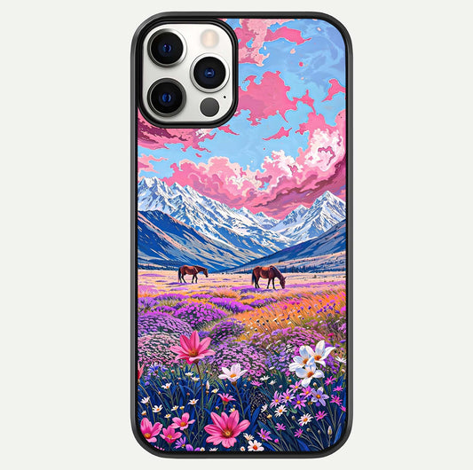 Blossom Valley Dream Glass Case For iPhone 12 Pro by Custom World
