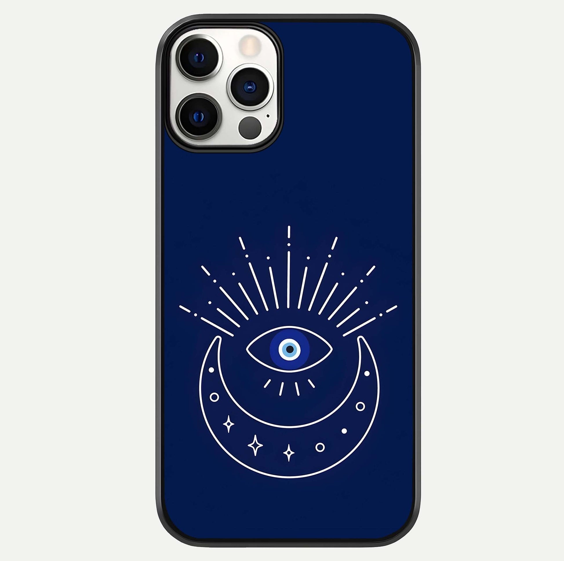 Blue Evil Eye Glass Case For iPhone 12 Pro by Custom World