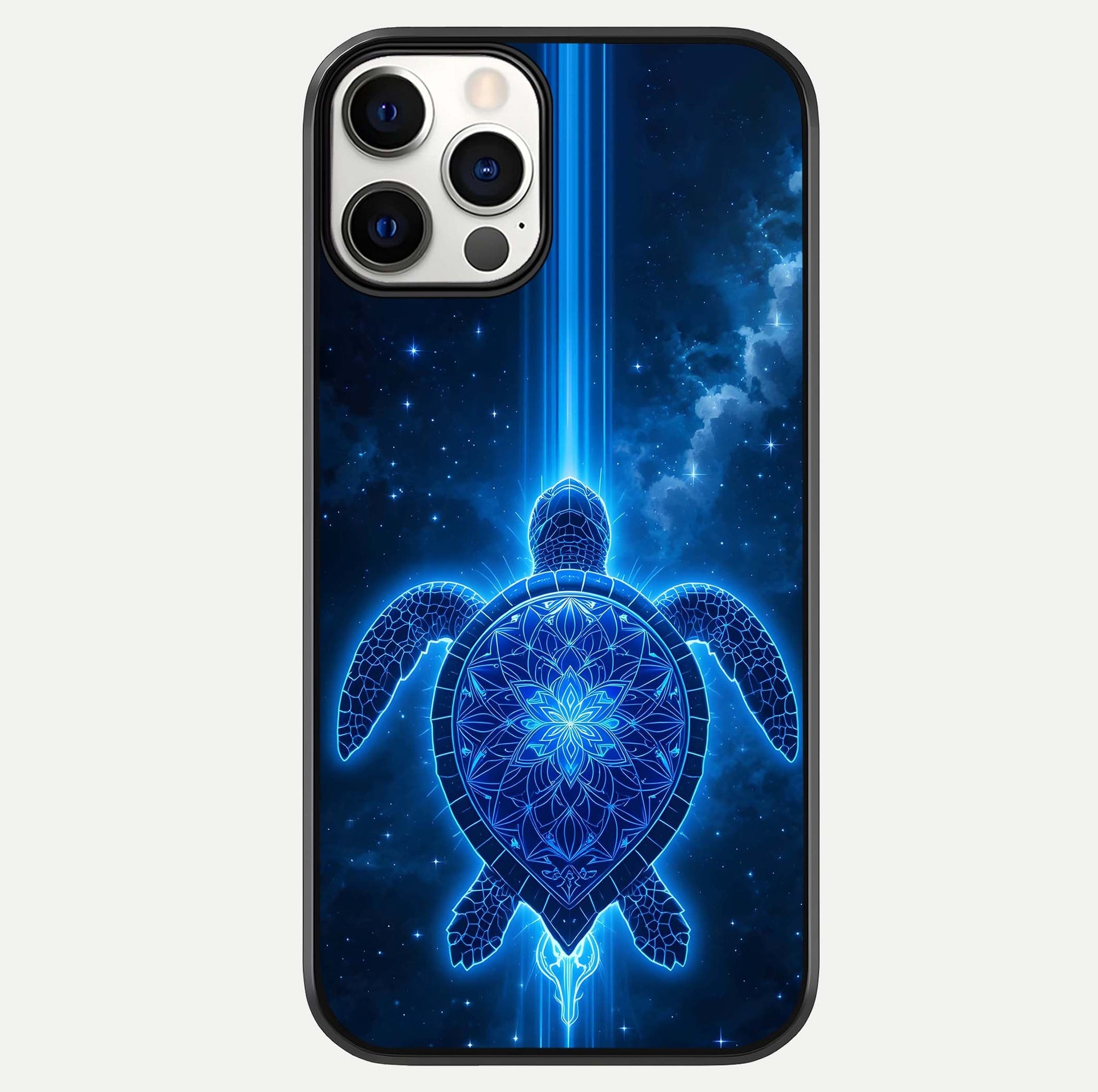 Blue Galaxy Turtle Glass Case For iPhone 12 Pro by Custom World