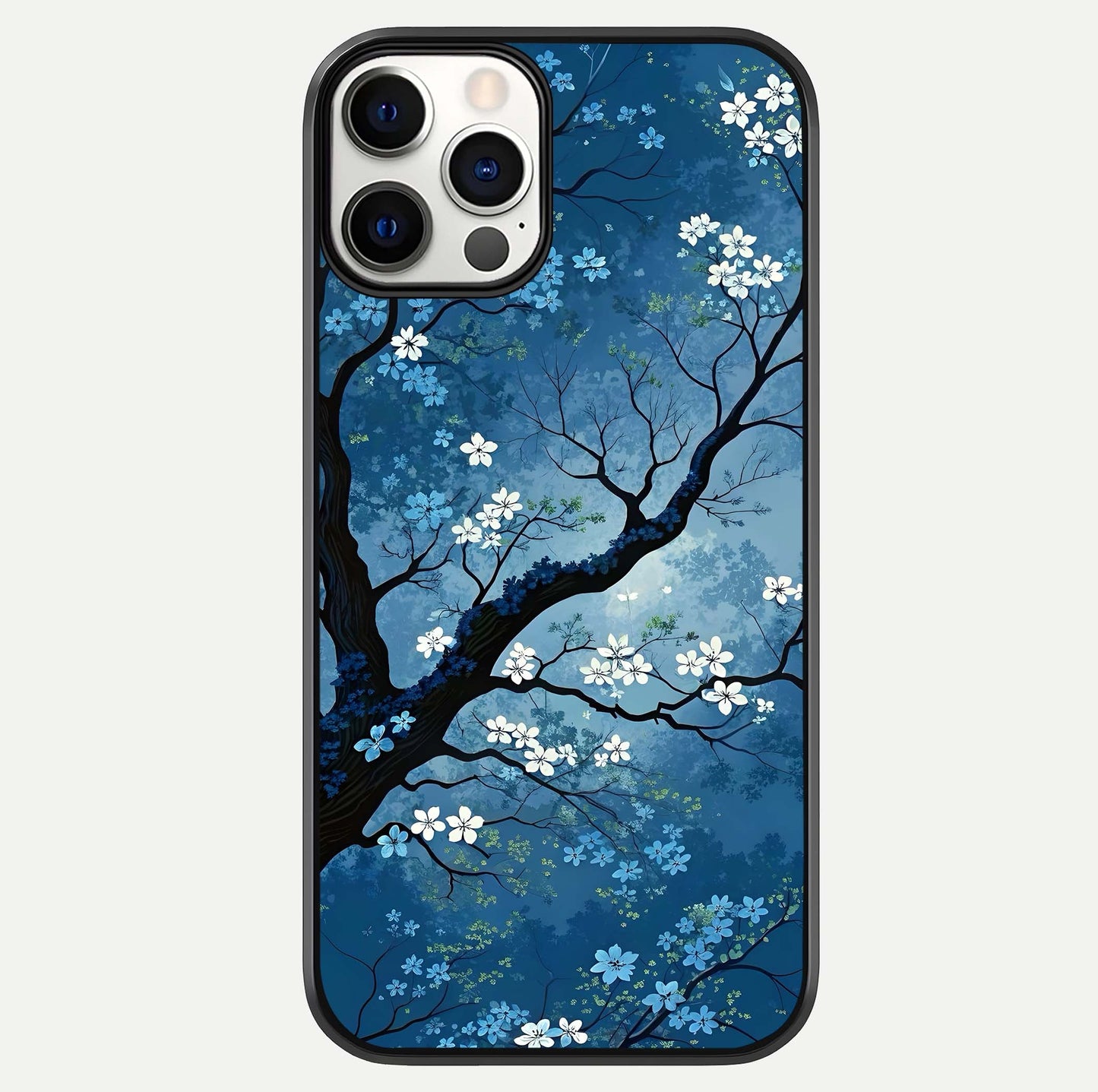 Blue Tree Serenity Glass Case For iPhone 12 Pro by Custom World