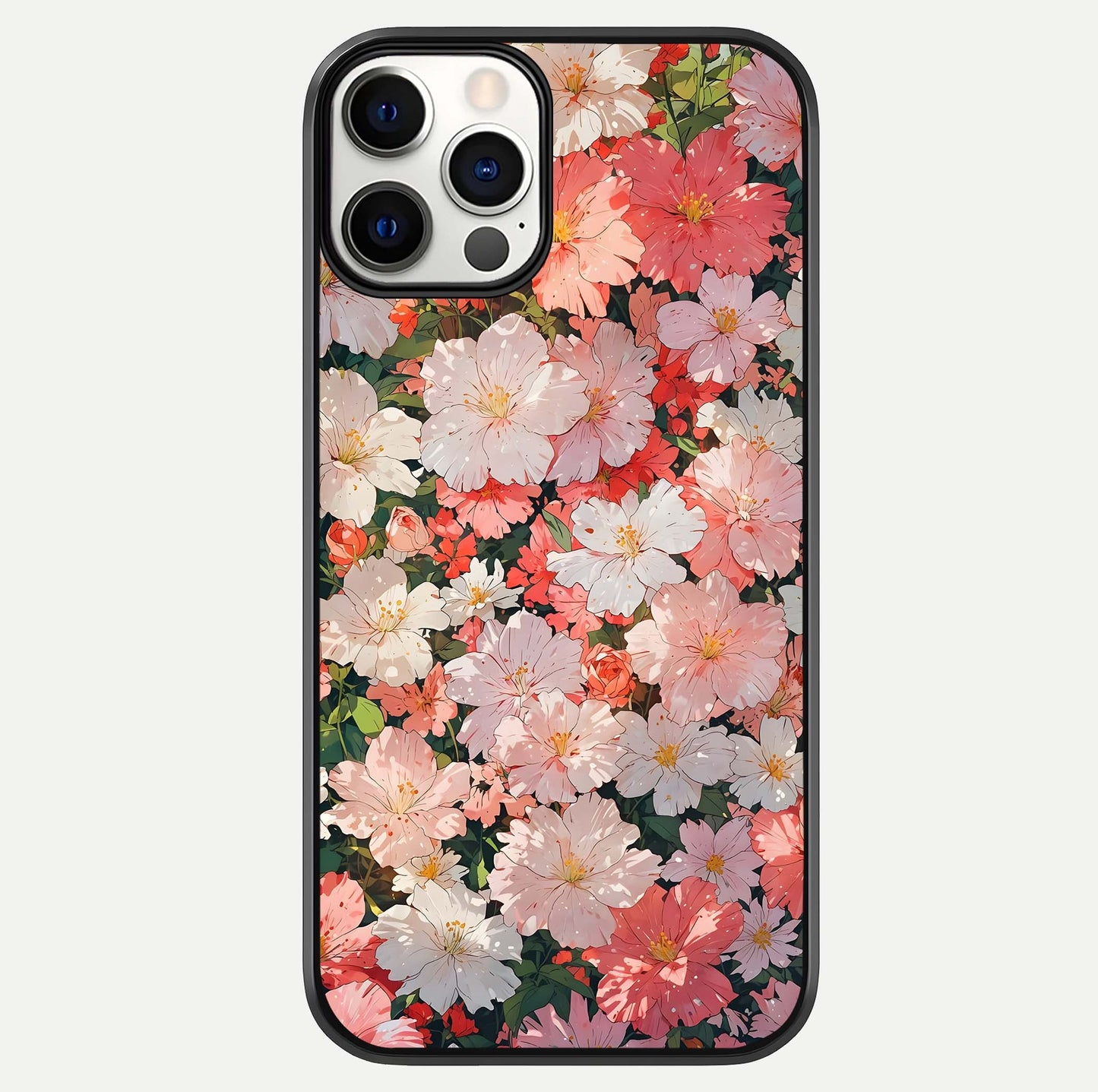 Blush Bloom Field Glass Case For iPhone 12 Pro by Custom World