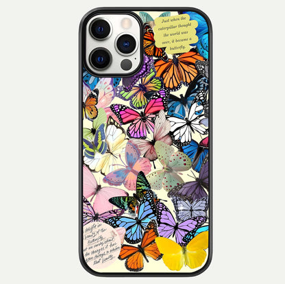 Butterflies Petal Dream Glass Case For iPhone 12 Pro by Custom World