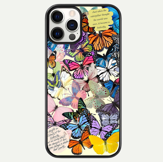 Butterflies Petal Dream Glass Case For iPhone 12 Pro by Custom World