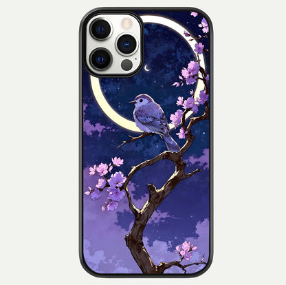 Celestial Bird Blossom Glass Case For iPhone 12 Pro by Custom World