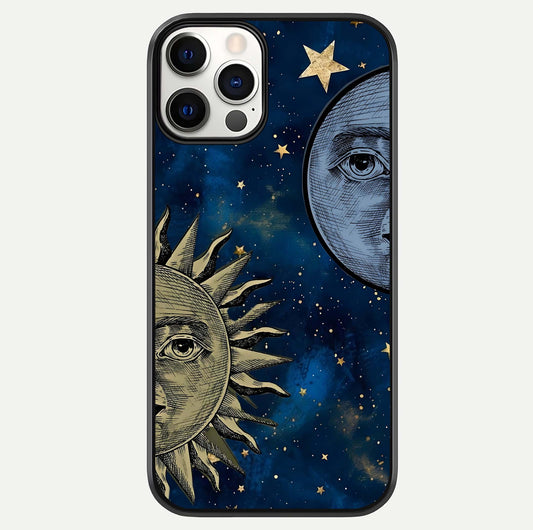 Celestial Moon With Sun Glass Case For iPhone 12 Pro by Custom World