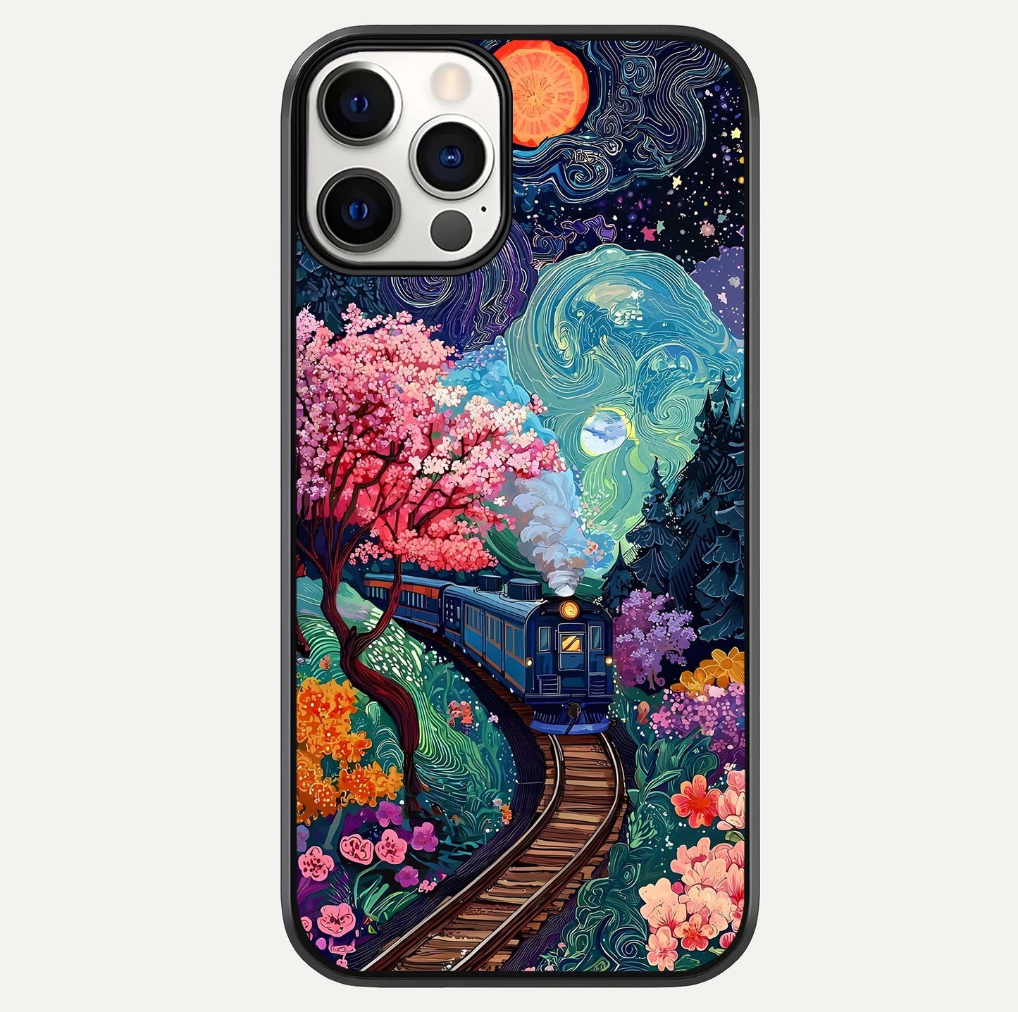Celestial Train Journey Glass Case For iPhone 12 Pro by Custom World