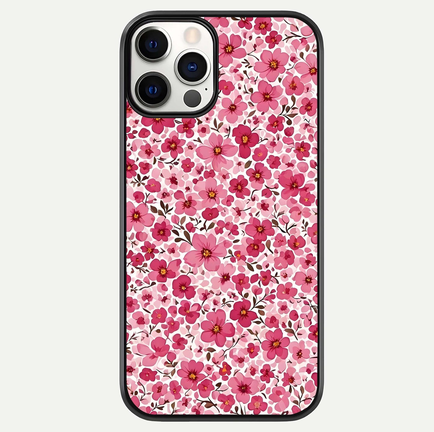 Cherry Blossom Charm Glass Case For iPhone 12 Pro by Custom World