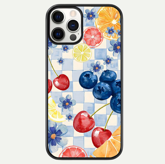 Citrus Bloom Joy Glass Case For iPhone 12 Pro by Custom World