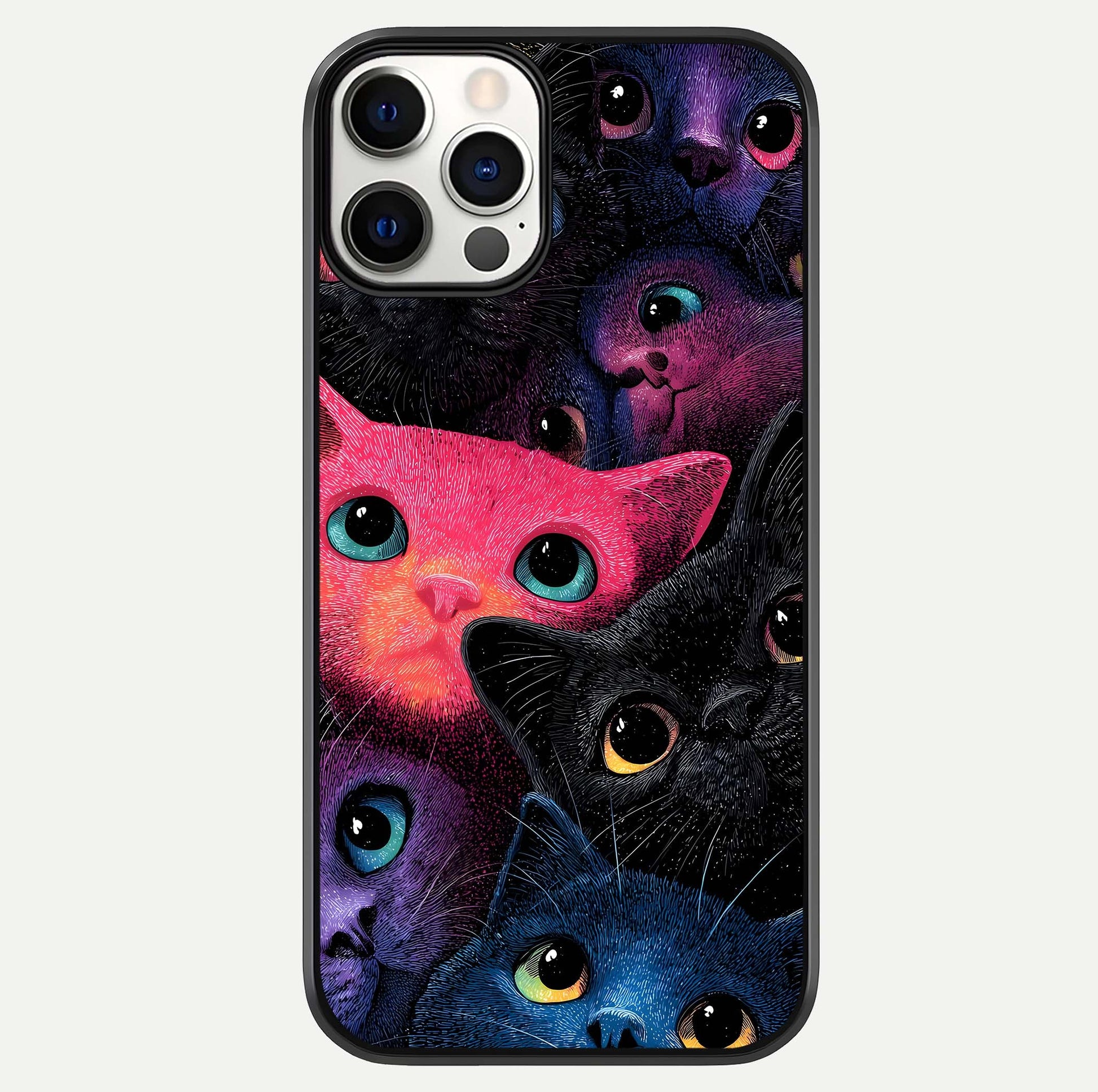 Cosmic Cats Dreams Glass Case For iPhone 12 Pro by Custom World