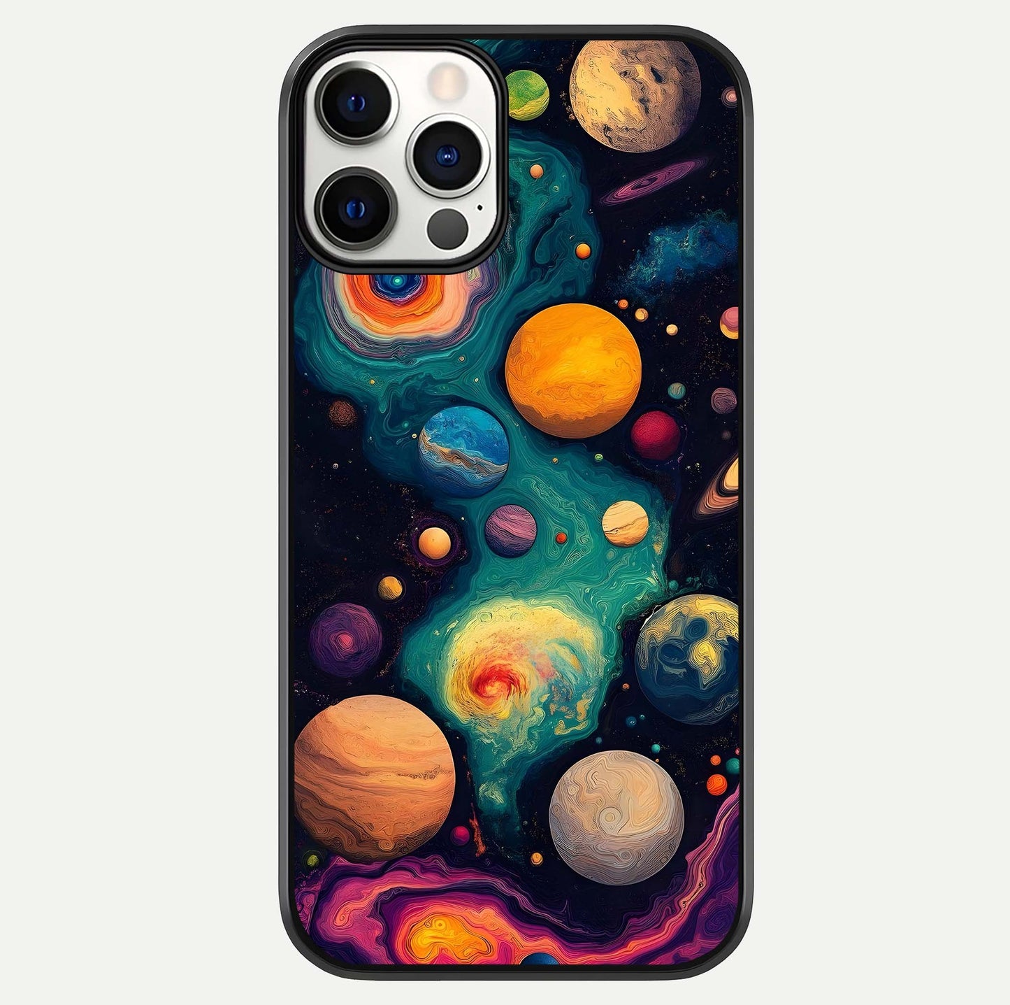 Cosmic Planet Journey Glass Case For iPhone 12 Pro by Custom World